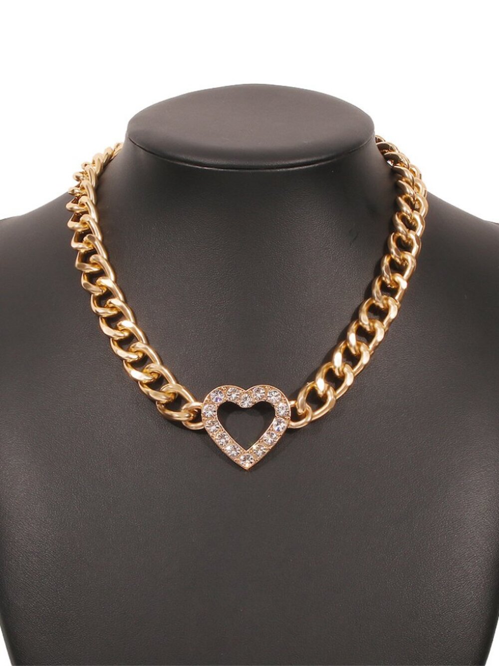 Gold Heart Y2k Necklace
